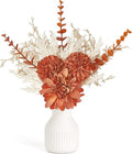 Mkono Fake Flowers in Ceramic Vase, 12.5" Coffee Table Centerpieces | Table by Mkono