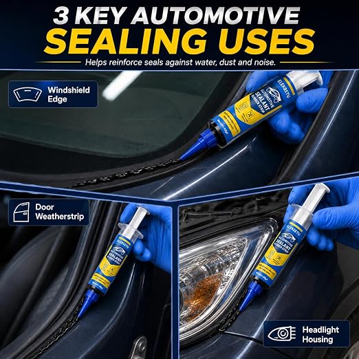 RTV Silicone Adhesive Sealant, Windshield Edge, Headlight Housing, Plastic and - Image 5