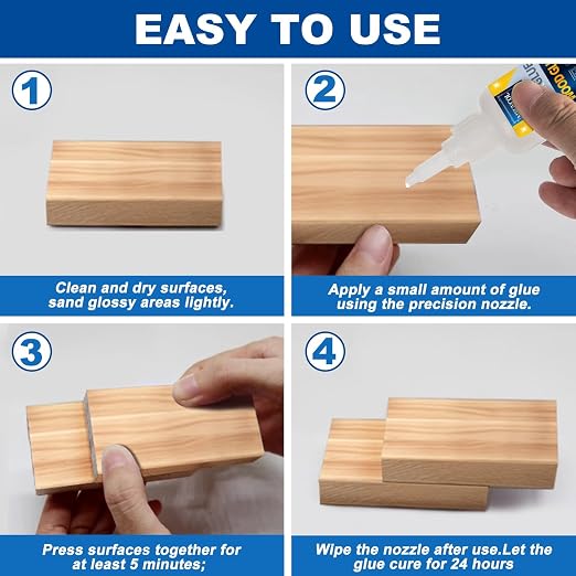Extra Strong Wood Glue, 100g Fast Drying Clear Wood Adhesive - Image 4