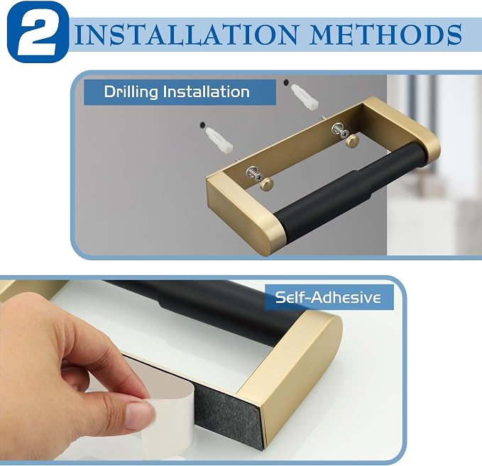 Alise Gold Toilet Paper Holder Wall Mounted - Image 4