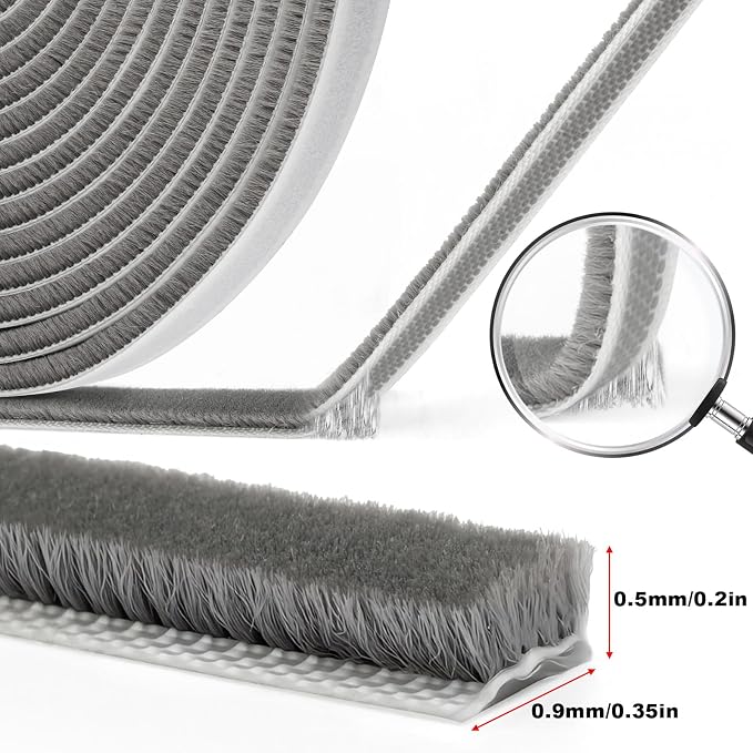 66 Ft Weather Stripping Door Seal, Self-Adhesive Door Insulation Strip | - Image 2