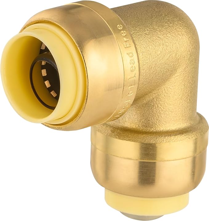 EFIELD 1/2-inch 90-Degree Elbow, Push-Fit Brass Fittings to Connect Copper - Image 2