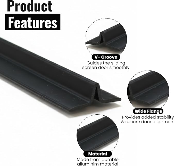 72 Inch Aluminum Sliding Screen Door Track - Image 2
