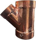 EZ-FLUID 3" x 3 x 2" Copper DWV Tee-Wye Copper Pipe Reducing Fitting C x C x C by EZ-FLUIDPlumbingProducts