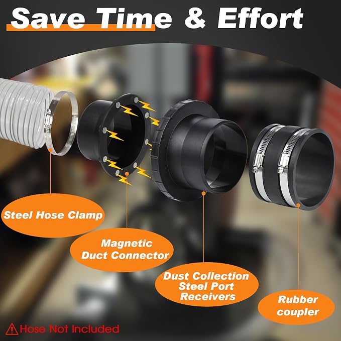 4" Magnetic Dust Collection Fittings - Image 4