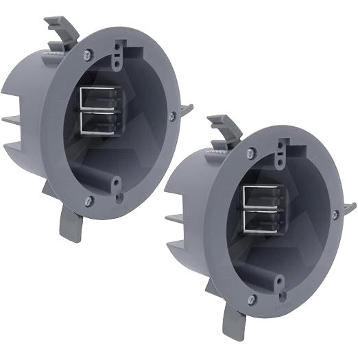 4'' Old Work Round Electrical Box, One-Gang Grey PVC Junction Box, 18 Inch by AirmontProducts