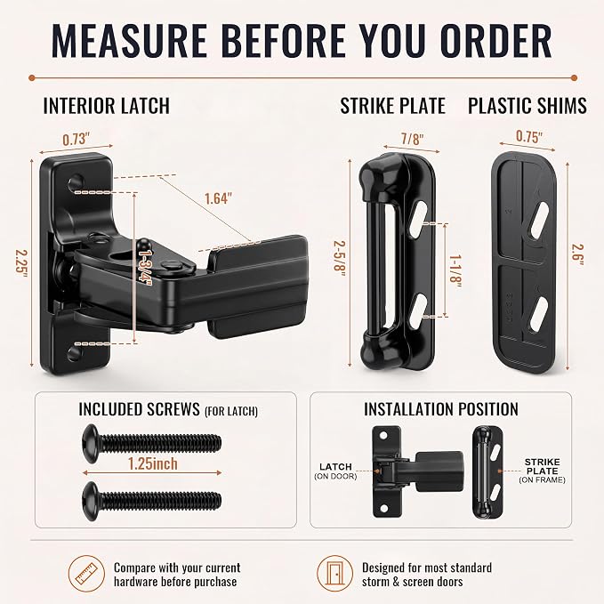 Storm and Screen Door Latch Repair Kit - Image 7