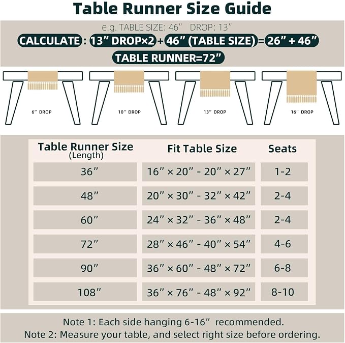 Boho Table Runner for Fall Home Decor 12x48 Farmhouse Woven Runner | 48 Inches - Image 3