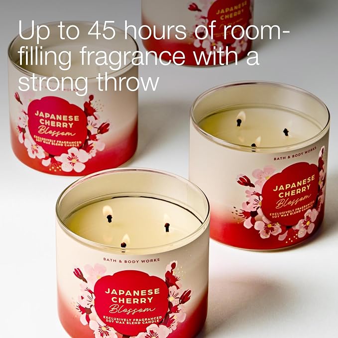 Bath & Body Works Japanese Cherry Blossom 3-Wick Candle - Image 5