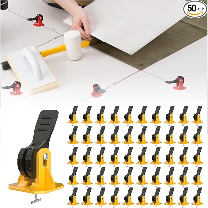 Tile Leveling System Pro Tools Kit Tile Spacers 50Pcs / 100Pcs Reusable Floor by Flashstar