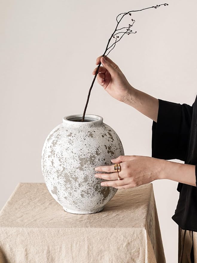 Large White Ceramic Vase - Image 5