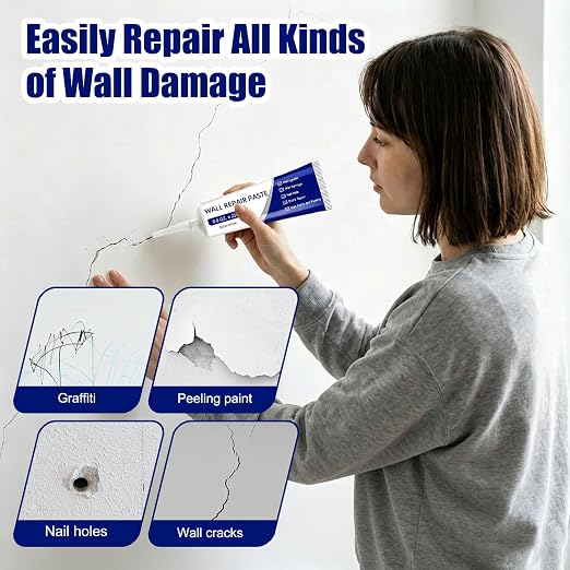 Drywall Repair Kit 2PCS, Wall Repair Paste Tube - Image 2