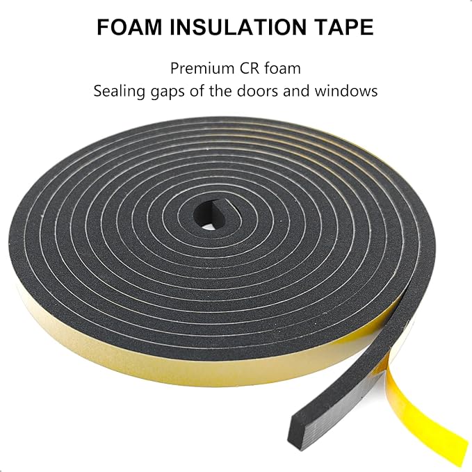 Topiverse Weather Stripping, Door Seal Strip, 1/2 in x 1/8 in x 32 Ft | Strong - Image 5