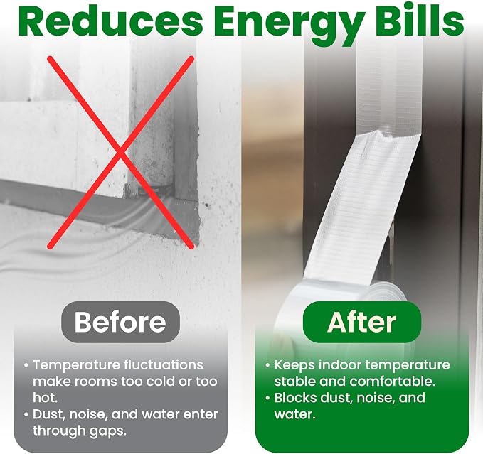 ECOHomes Window Weather Sealing Tape | Weather Stripping Tape, To Stop Drafts - Image 3