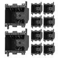 Fire-Rated 2-Gang PVC Black Electrical Box, 25 Cubic Inch – ETL Listed by YQMIGU