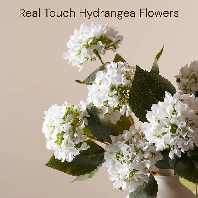 Small Faux Hydrangea Flowers 5 Stems - Image 4