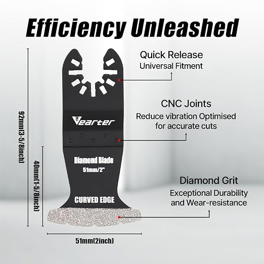 5PCS 2''/51mm Diamond Oscillating Saw Blades - Image 6