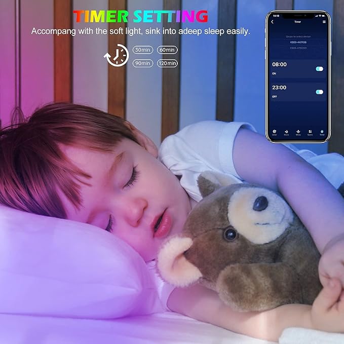 Tenmiro Led Lights for Bedroom, Music Sync LED Rope Lights APP Control - Image 5