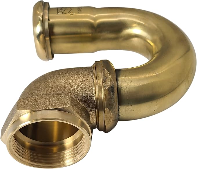 Westbrass A402LA-RAW 1-1/2" Brass LA Code P-Trap, Unfinished - Image 5