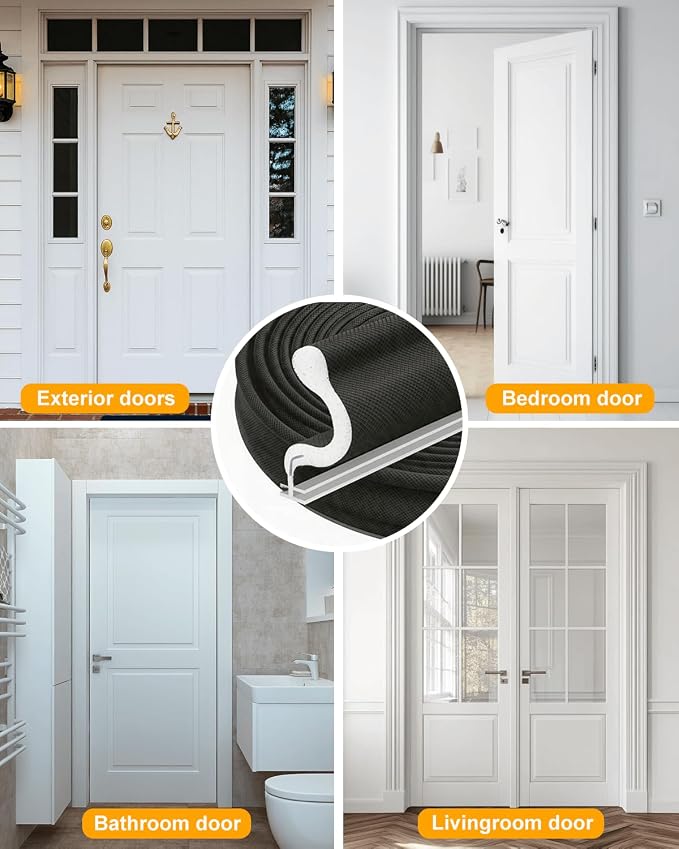 40FT Weather Stripping Door Seal: Sound Proof Draft Blocker Kerf Weather - Image 9