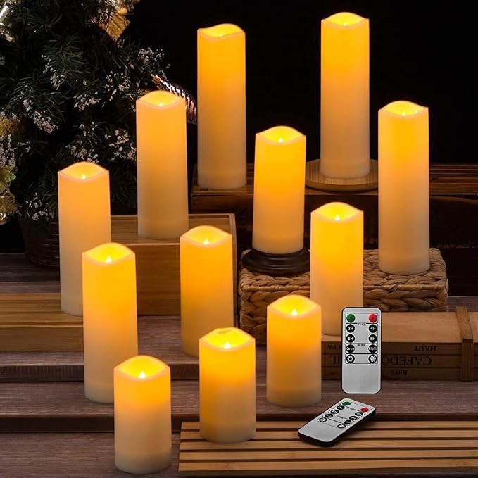 Flameless Candles with Remote Control Waterproof Outdoors & Indoors, Battery - Image 7