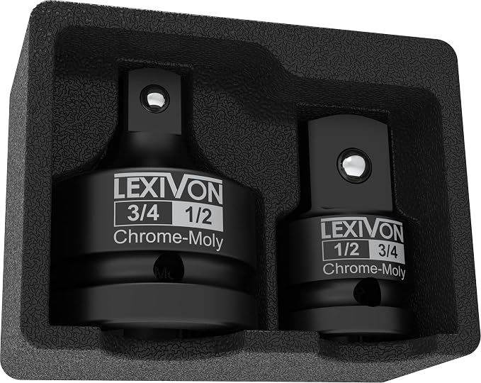 LEXIVON 1/2" & 3/4" Impact Socket Adapter, 2-Piece Set | 1/2" ~ 3/4" Reducer - Image 8