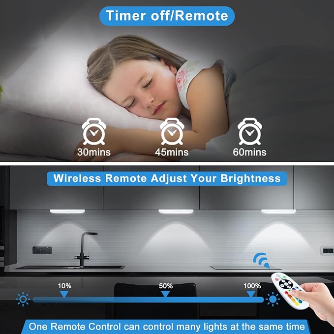 Remote Control RGB Lights Under Cabinet Lighting Rechargeable, 1 Pack | 15 - Image 4