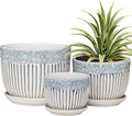 Gray Flower Pots, Texture Ceramic Plant Pots by TonSin