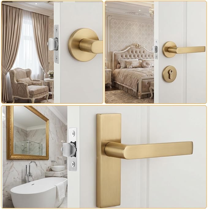 Adjustable Deadlatch Door Knob Latch 2-3/8" or 2-3/4" Universal Door Lock - Image 5