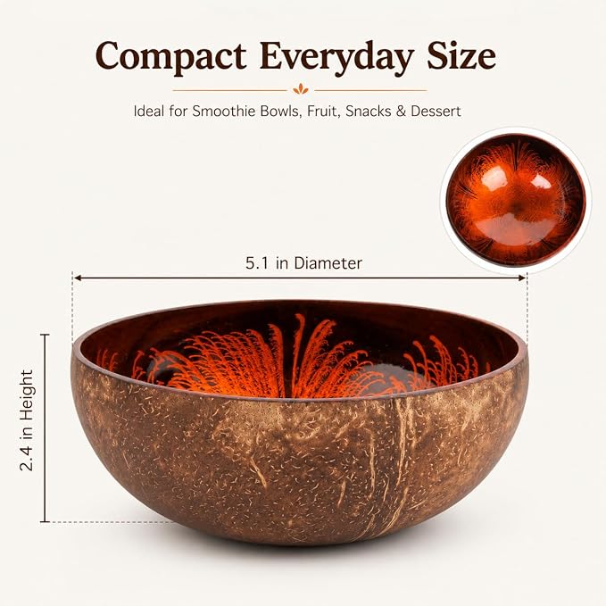Natural Coconut Bowl Key Decorative - Image 2