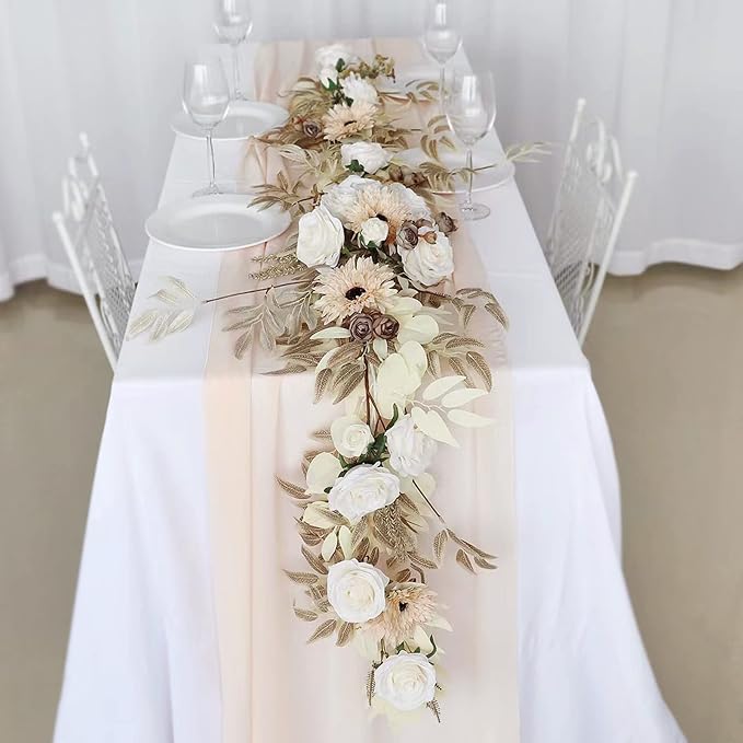 FACINOC Roses Artificial Flowers White Combo Box Set Fake Flower - Image 3