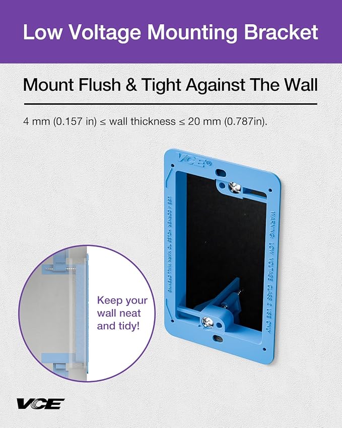 VCELINK Low Voltage Mounting Bracket, Flush Low Voltage Box, Flush Mount - Image 2