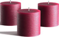 Set of 3 Pillar Candles 3" x 3" Unscented Handpoured Weddings, Home Decoration by MeltCandleCompany
