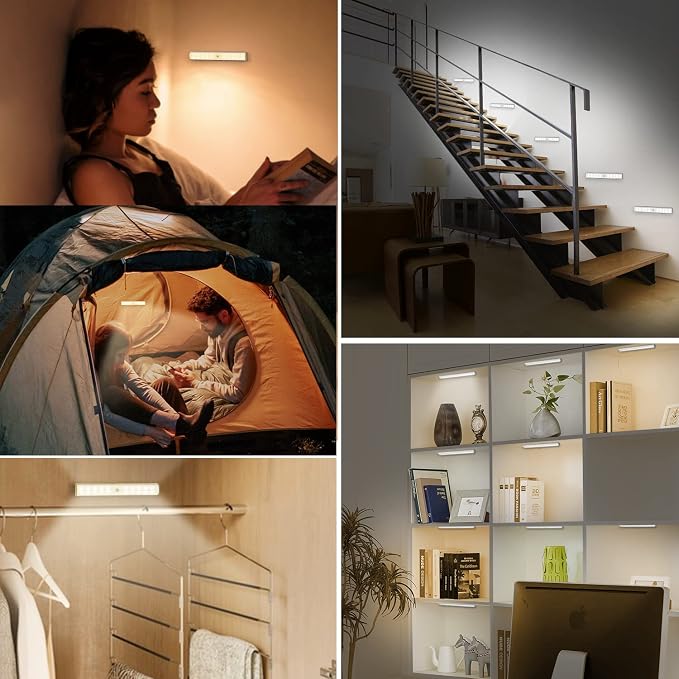48 LED Under Cabinet Lighting Wireless, 15 Colors Changeable Rechargeable RGB - Image 8