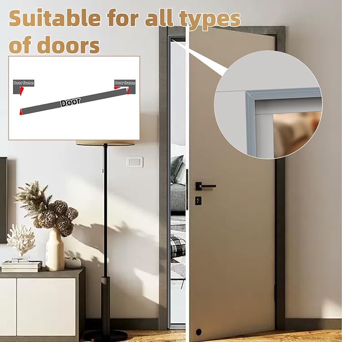 Kneelisa 196” Wedge-Shape Foam Window Weather Stripping Door Seal | - Image 5