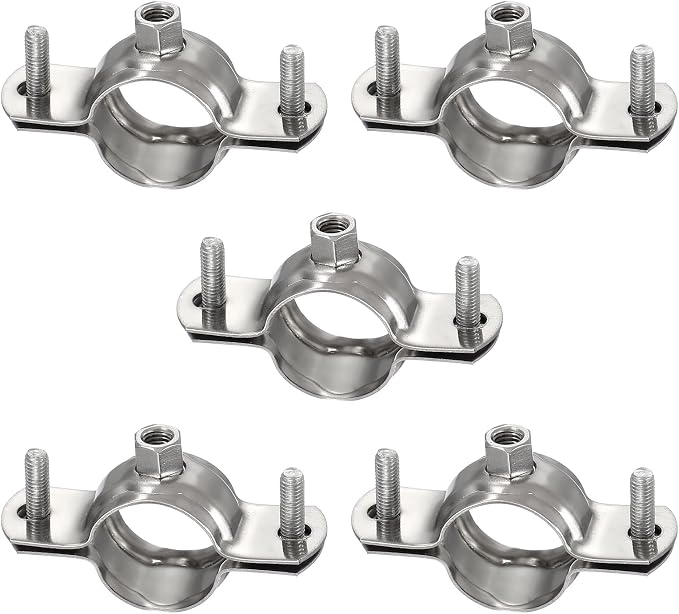 HARFINGTON 5pcs 201 Stainless Steel 1"/25mm Split Ring Pipe Hanger Pipe Strap by HARFINGTON