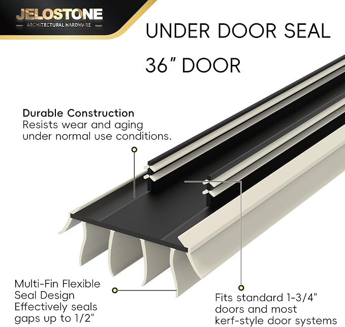 2-Pack 36" Kerf Door Bottom Seal Replacement, SGS & Intertek Tested, Easy - Image 4
