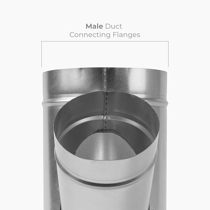 45° Degree Ø6 x 6 x 4 Inch Wye-Shape Duct Splitter - Image 4