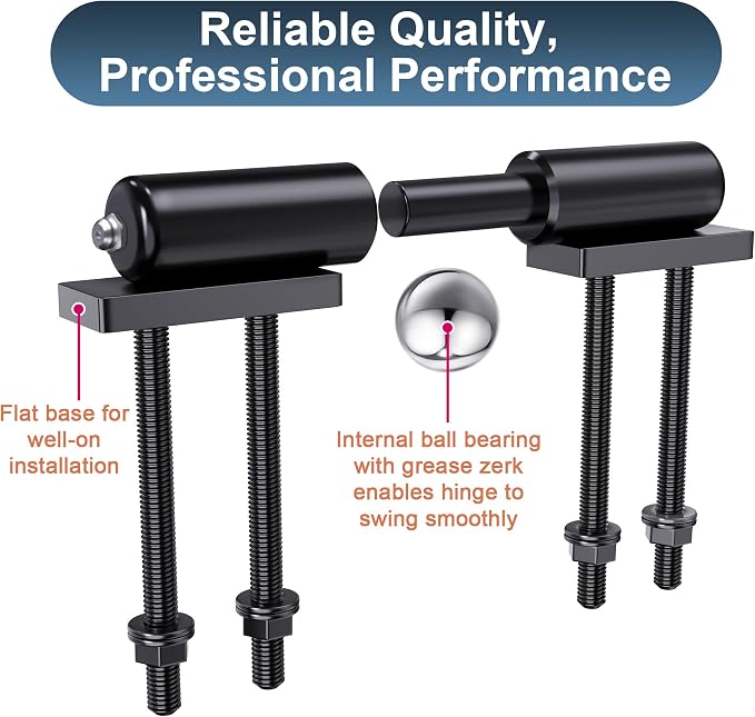 2PCS Trailer Gate Hinge, Heavy Duty Weld-On Hinge, 5 Inch, 700lbs Capacity | - Image 4