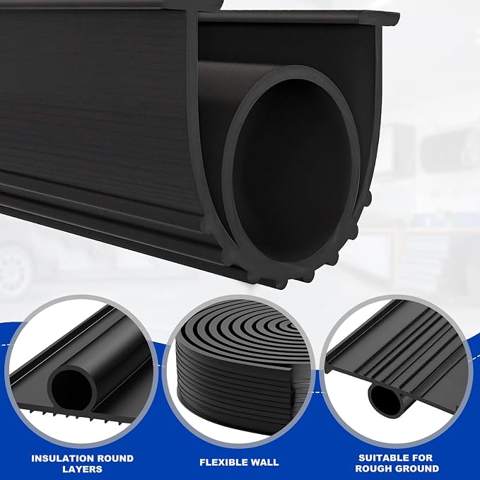 DGSL Garage Door Bottom Seal, 5/16 T-End Rubber Weather Stripping, 16 FT | U+O - Image 2