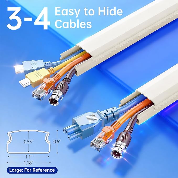 Delamu Beige Cord Hider, 236in Cord Covers - Image 4