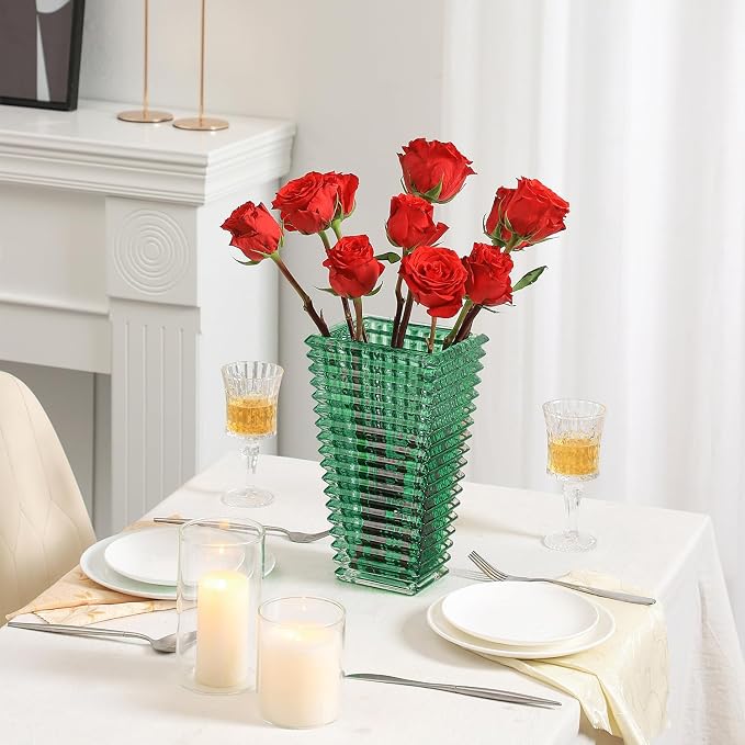 MCMCNCUIU Crystal Glass Vase, Large Crystal Vases - Image 7