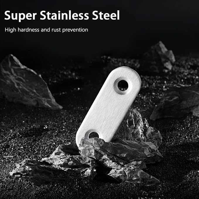12 Pcs Mending Plate, 1.81 x 0.6 inch Stainless Steel Flat Plates - Image 5