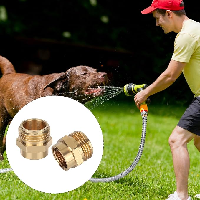 3pcs Garden Hose Adapter, 1/2" NPT Female to 3/4" GHT Male Hose Connector | - Image 7