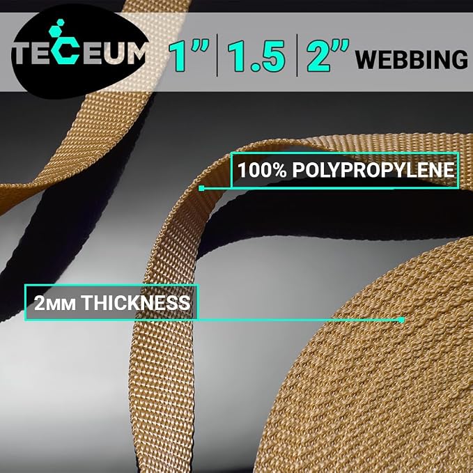 Webbing Strap, 3/4" to 2", 10-50 Yds, EDC gear, backpack repair and pet dog - Image 2