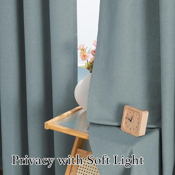 H.VERSAILTEX Room Darkening Curtains 96 inches Long 2 Panel Set, Faux Linen - Image 6