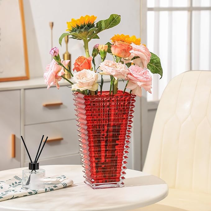 MCMCNCUIU Crystal Glass Vase, Large Crystal Vases - Image 9