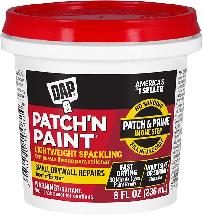 DAP Patch-N-Paint Lightweight Spackling, 8 Oz by DAP