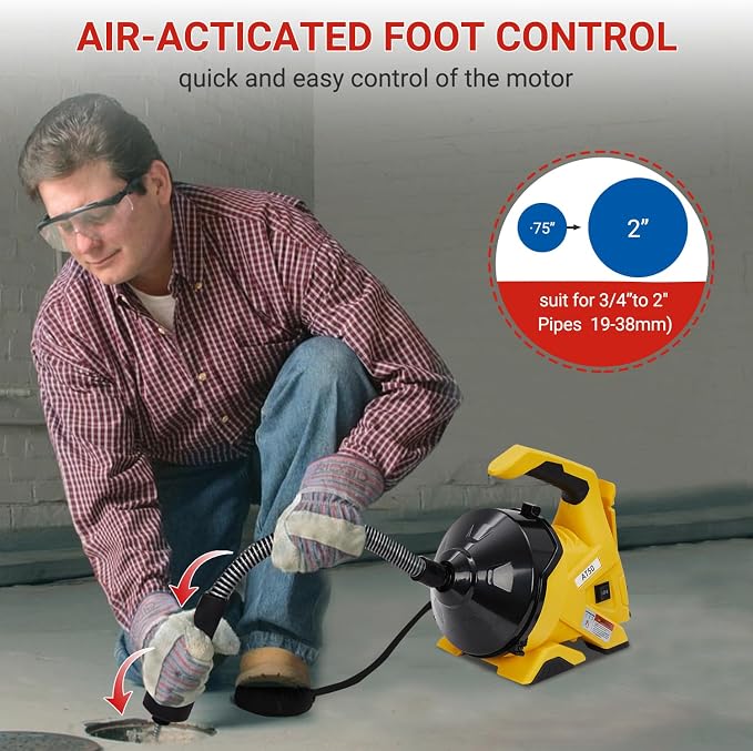 30Ft Electric Drain Cleaner Machine - Image 7