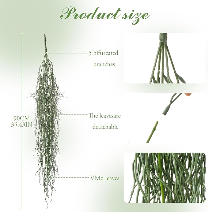 4 Pcs Fake Hanging Plants - Image 3